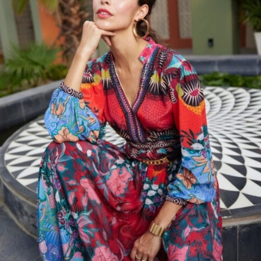 Bhanuni By Jyoti Multicolor Maxi Dress 4P